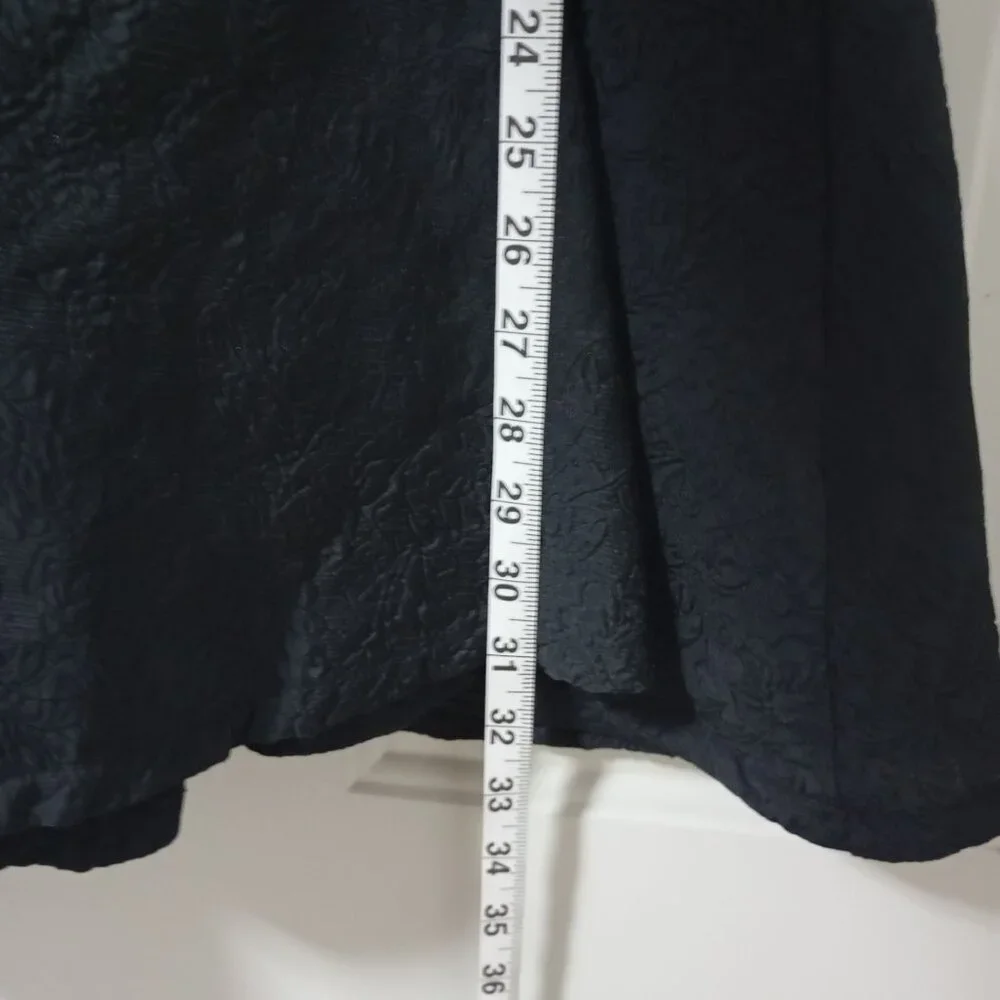 Simonett Beya Dress Black Size S Puff Sleeve Textured Fabricv Womens - Picture 10 of 11